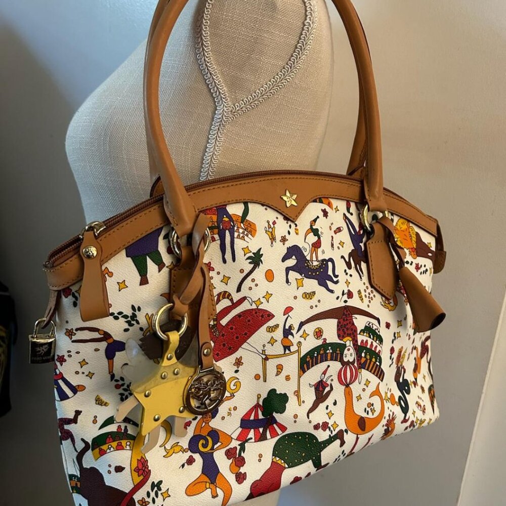 PIERO GUIDI Handbag Circus Print